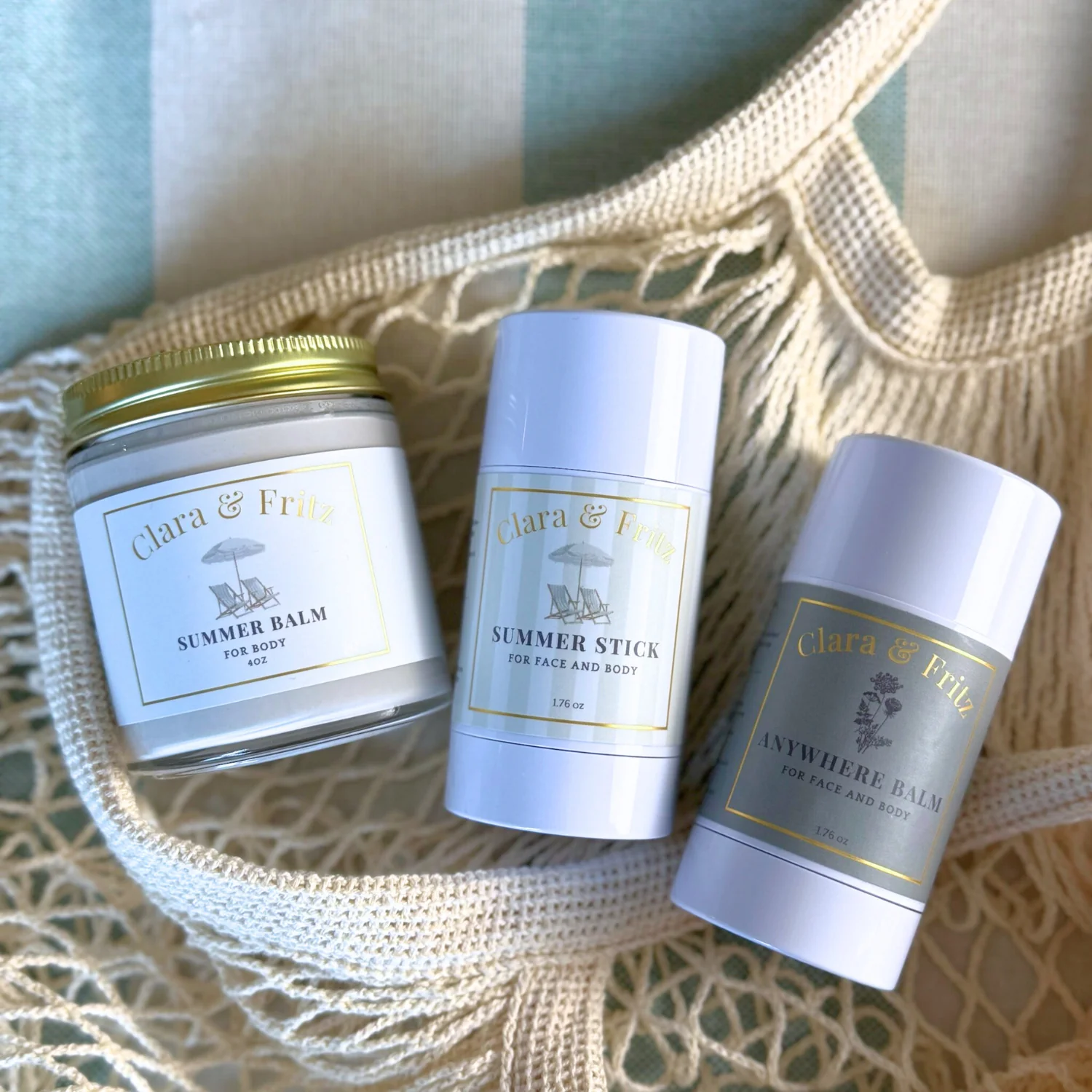 Beeswax, non-nano zinc oxide and jojoba oil — clean ingredients in the Sun-kissed Trio